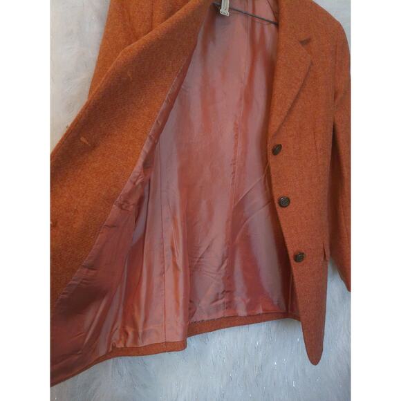 Vintage Talbots Rust Orange Wool Blazer Jacket Old Money Size 6 - Picture 4 of 6
